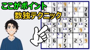 【ナンプレの解き方】Xウィングと二国同盟(2ペア)の相関関係